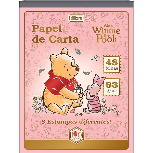 Bloco Papel de Carta Pooh 48F Tilibra