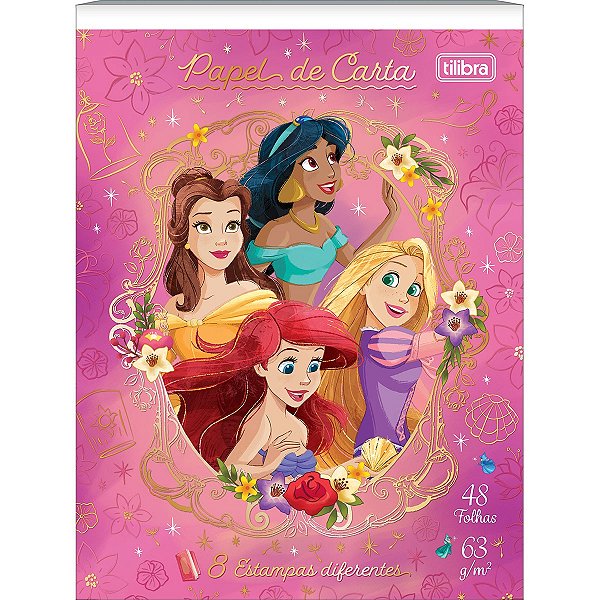 Bloco Papel de Carta Princesas 48F Tilibra