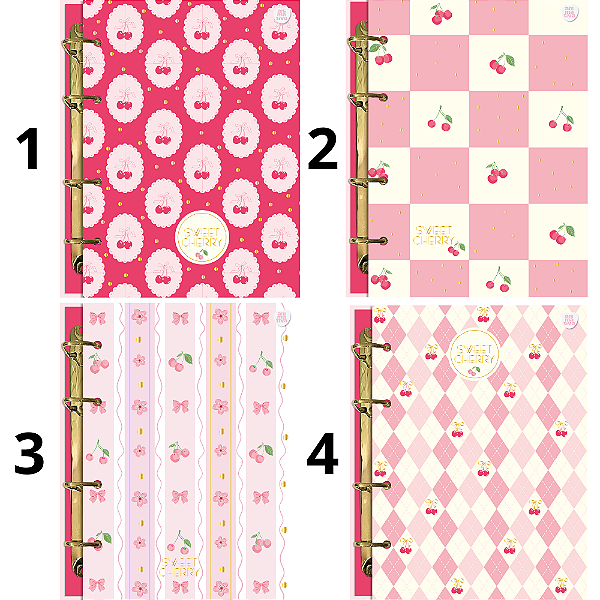 Caderno Argolado Colegial Sweet Cherry 160F Animativa