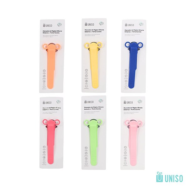 Marcador de Páginas para Livros Silicone Elefante Uniso