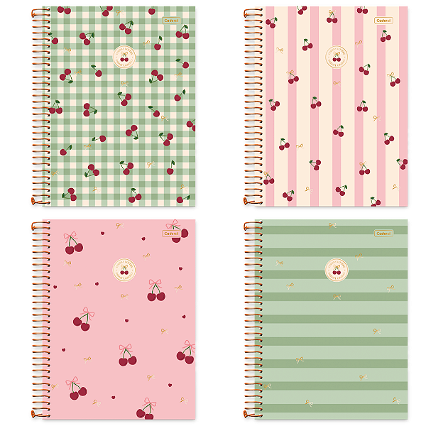 Caderno Universitário 10M Cherry Lovers 160F Cadersil