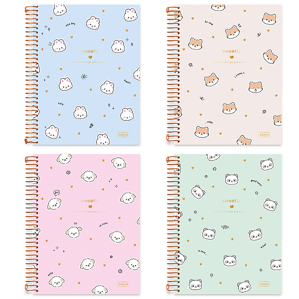 Caderno Colegial Criativo Sweetly 80F Cadersil