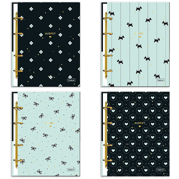 Caderno Argolado Colegial Audrey 80F Cadersil