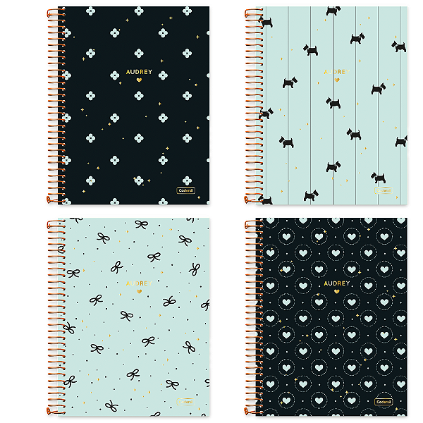 Caderno Colegial 1M Audrey 80F Cadersil