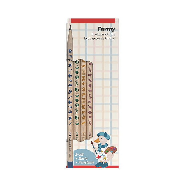 Lápis Grafite Cute Farmy 4 unidades Faber Castell