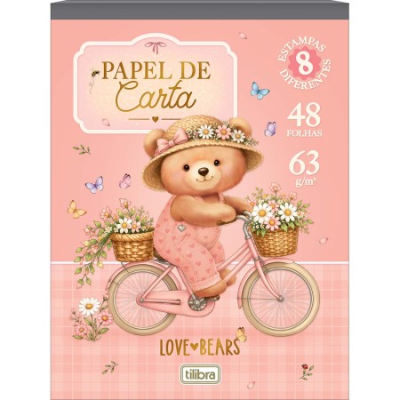 Bloco Papel de Carta 48F Love Bears Tilibra
