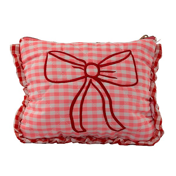 Necessaire Retrô Laço Babado Floriê