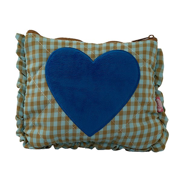 Necessaire Retrô Coração Babado Floriê