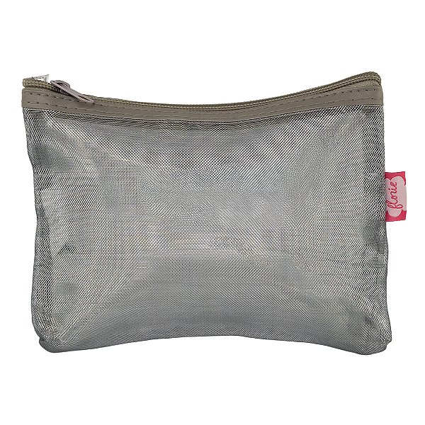 Necessaire Telinha Cinza Floriê