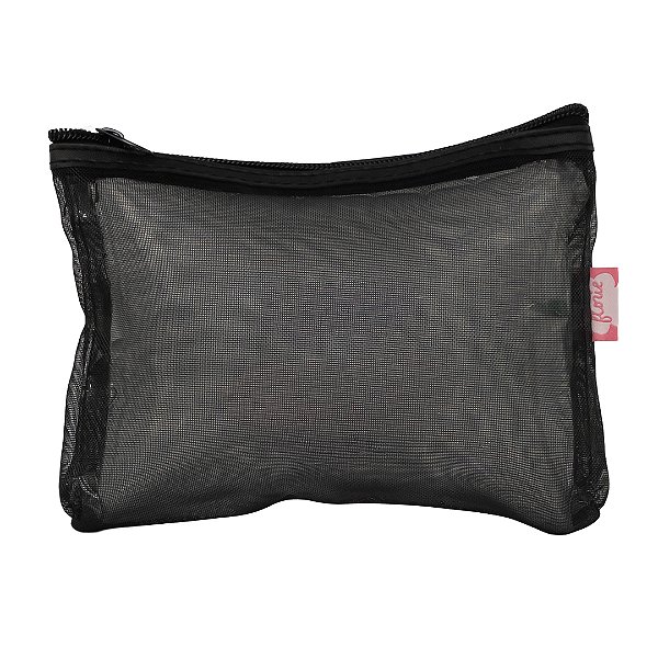 Necessaire Telinha Preto Floriê