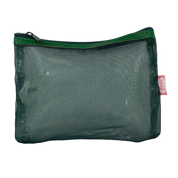 Necessaire Telinha Verde Escuro Floriê