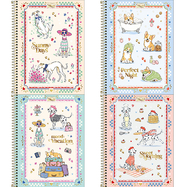 Caderno Universitário 10 Matérias Doggy 160F Tilibra
