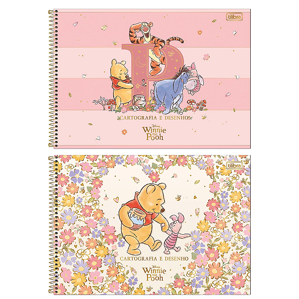 Caderno de Cartografia Desenho Pooh 80F Tilibra