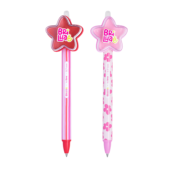 Caneta Gel Apagável com Batom Lip Stick Duo Flower Brilhaê