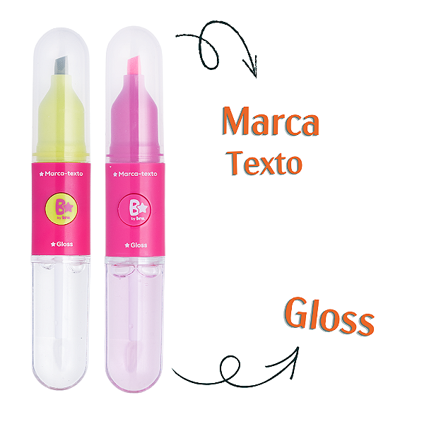 Marca Texto com Gloss Duo Shine Brilhaê