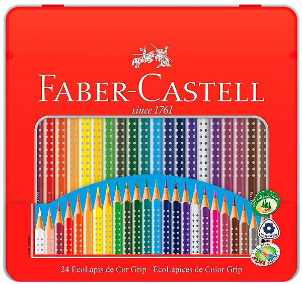 Lápis de Cor Faber-Castell Grip 24 Cores