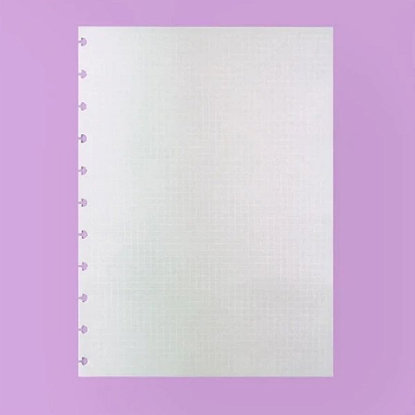 Refil Caderno Inteligente Quadriculado Linhas Brancas 90g 50 Folhas