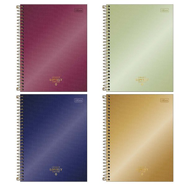 Caderno Colegial 10M West Village Metalizado 160 Folhas Tilibra