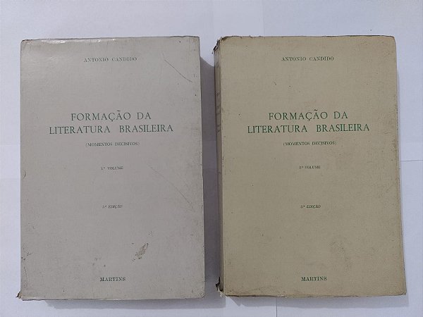 Formação da Literatura Brasileira Volumes 1 e 2 - Antonio Candido