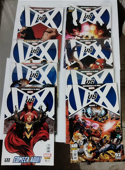 Kit 8 HQ - Vingadores Vs X-Men Marvel