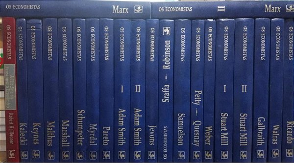 Coleção Os Economistas 22 exemplares - Ed. Nova Cultural Capa Dura Azul