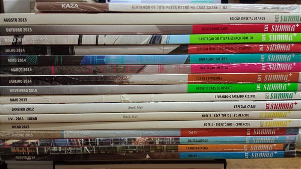 Lote de revistas Summa+ Arquitetura - 17 Volumes