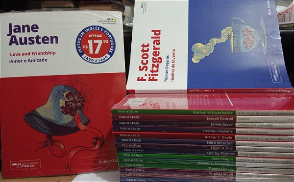 Kit Coleção Folha Inglês com Clássicos da Literatura Bilíngue - 30 volumes Lacrados (Português e Inglês)