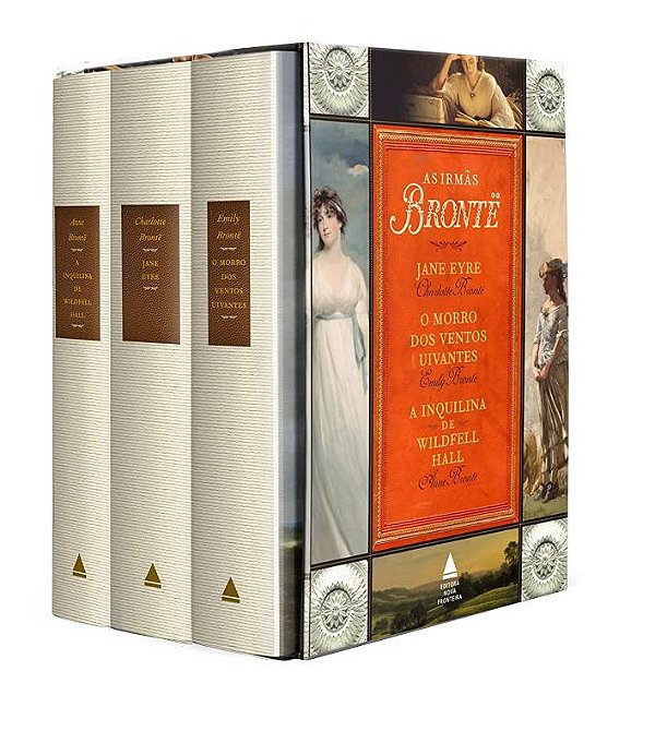 Box As irmãs Brontë - Jane Eyre + O Morro dos Ventos Uivantes + A Inquilina de Wildfell Hall - Novo e Lacrado Acompanha Ecobag