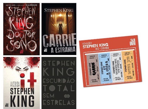 Kit Stephen King no Cinema 4 Livros + Marcadores Magnéticos - Novos e Lacrados (Terror)