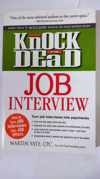 Knock 'em Dead Job Interview - Martin Yate (inglês) (Marcas)