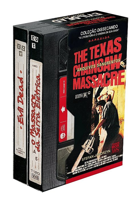 Box Terror VHS - Darkside 2 Livros: Evil Dead + O massacre da serra elétrica