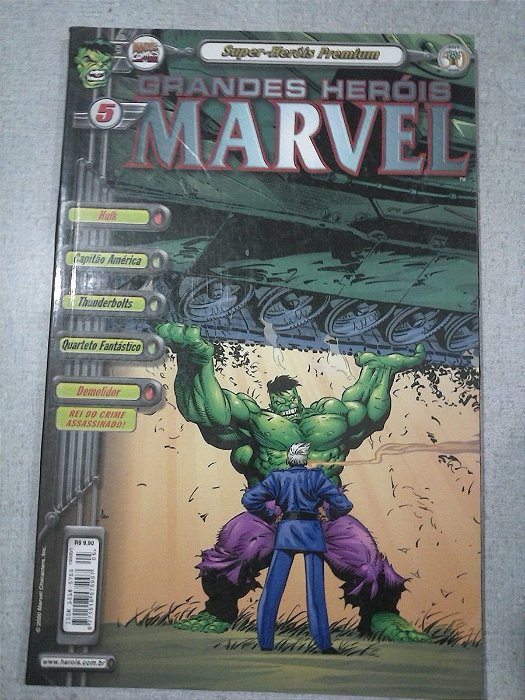 Grandes Heróis Marvel - Nº 5 Hulk Capitão América Thunderbol