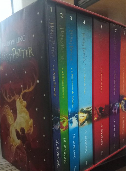 Box Harry Potter - Livros J.K. Rowling Edição "Britânica" Vermelha - 7 Volumes