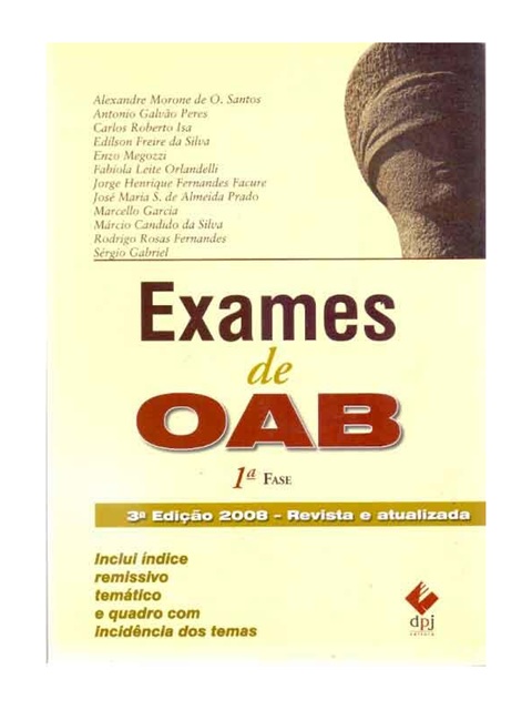 Exames de Oab 1ª Fase - Alexandre Morone de O. Santos