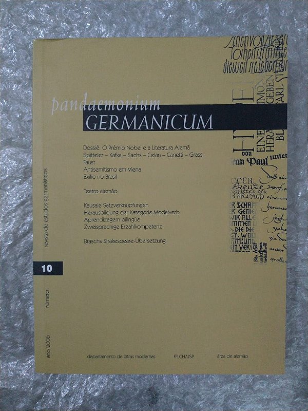 Pandaemonium Germanicum Nº 10 - Departamento de Letras Modernas