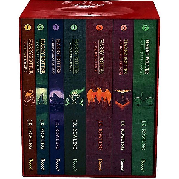 Box Vermelho Coleção Harry Potter Completa - Premium Capa Dura ...