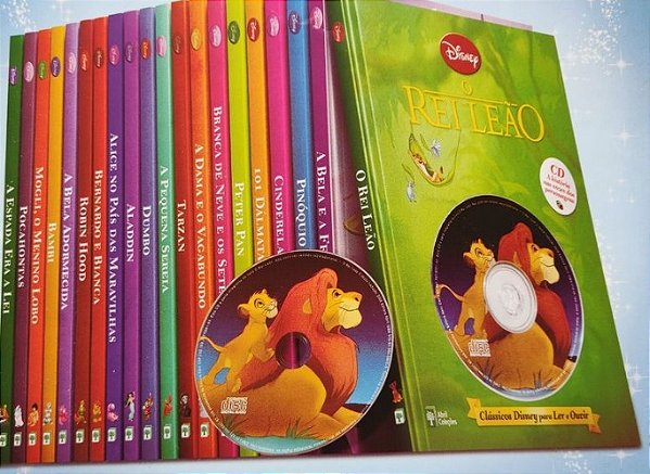 Coleção Clássicos Disney Ler e Ouvir - 20 Volumes com Cd's