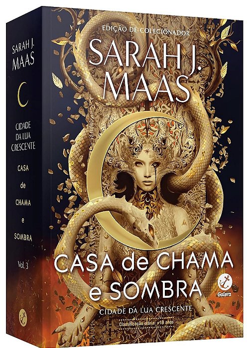 Cidade da Lua Crescente: Casa de chama e sombra (Vol. 3) Sarah J. Maas - + Flâmula - Novo e Lacrado