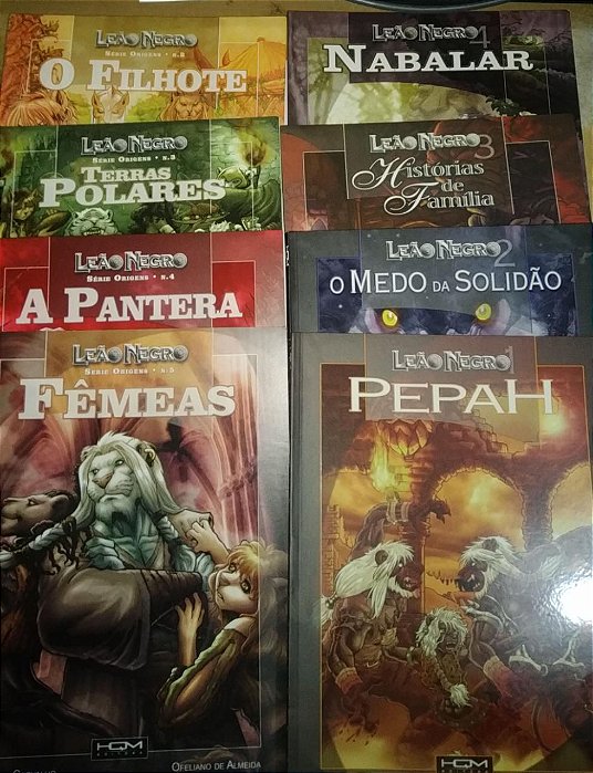 Coleção Leão Negro 8 volumes - HQM - Cynthia Carvalho