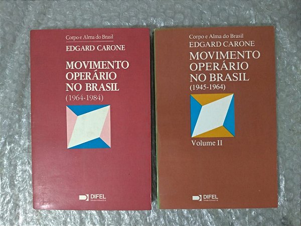 Movimento Operário no Brasil - Edgard Carone C/2 volumes