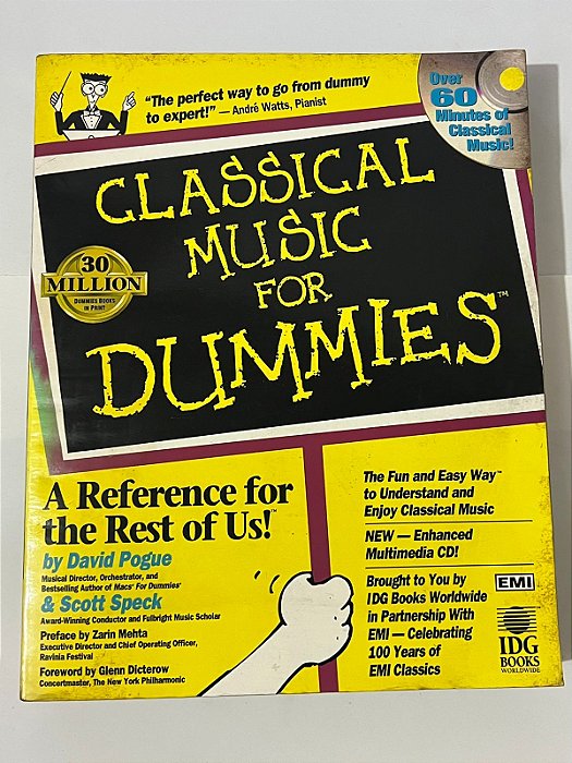 Classical music for dummies - David Pogue, Scott Speck (inglês) (acompanha CD)