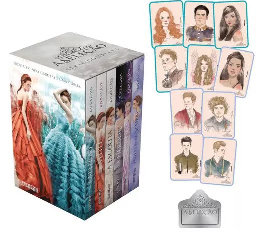 Box Kiera Cass 6 Volumes + Cards e Marcador + Lacrado
