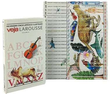 Dicionário Enciclopédico ilustrado Veja Larousse - 24 Vols Completa