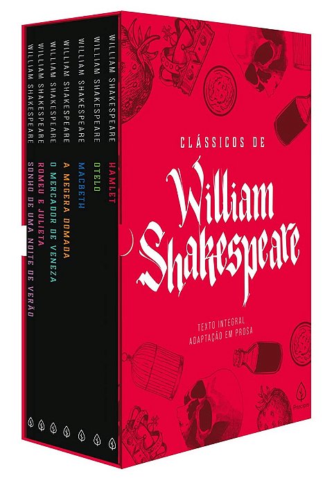 Box Clássicos de William Shakespeare - William hakespeare Adaptação em Prosa + 7 Marcadores