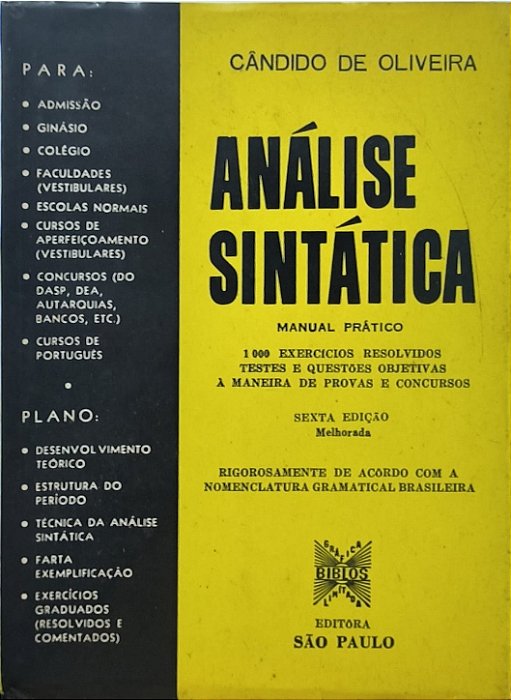 Análise Sintática Manual pratico - Candido de