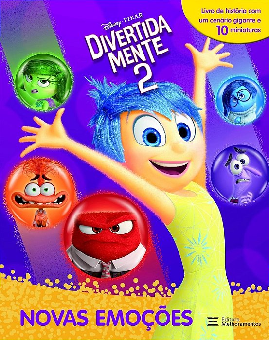 Divertida Mente 2 - Novas Emoções - Cenário gigante + 10 miniaturas