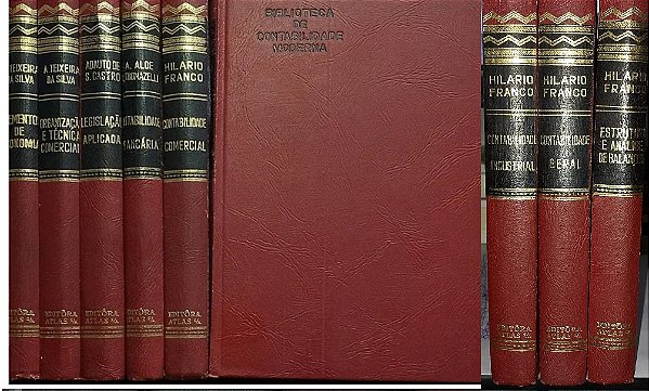 Kit Biblioteca de contabilidade moderna - 9 Volumes Atlas - 1966