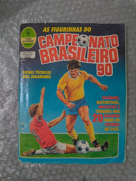 Álbum de Figurinhas  - Campeonato Brasileiro 90 - 72%Completo (miolo solto)
