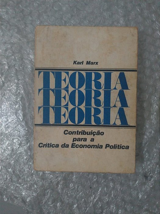 Contribuição Para a Crítica da Economia Política - Karl Max