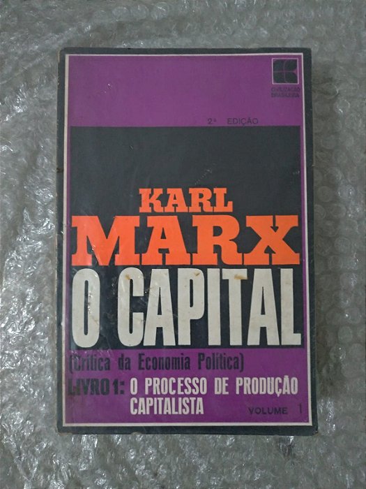 O Capital Livro 1 Volume 1 - karl Marx - 8ª Edição